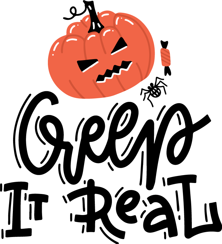 Halloween vinyl carpet creepy pumpkin design - TenStickers