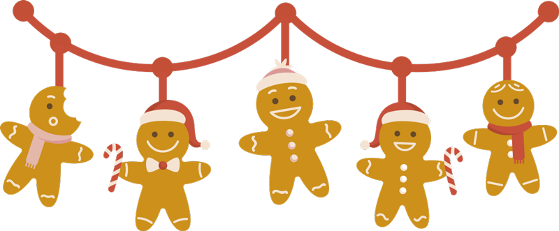 Christmas vinyl carpet christmas cookie border - TenStickers