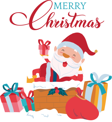 Christmas vinyl carpet brings joy with santa claus - TenStickers