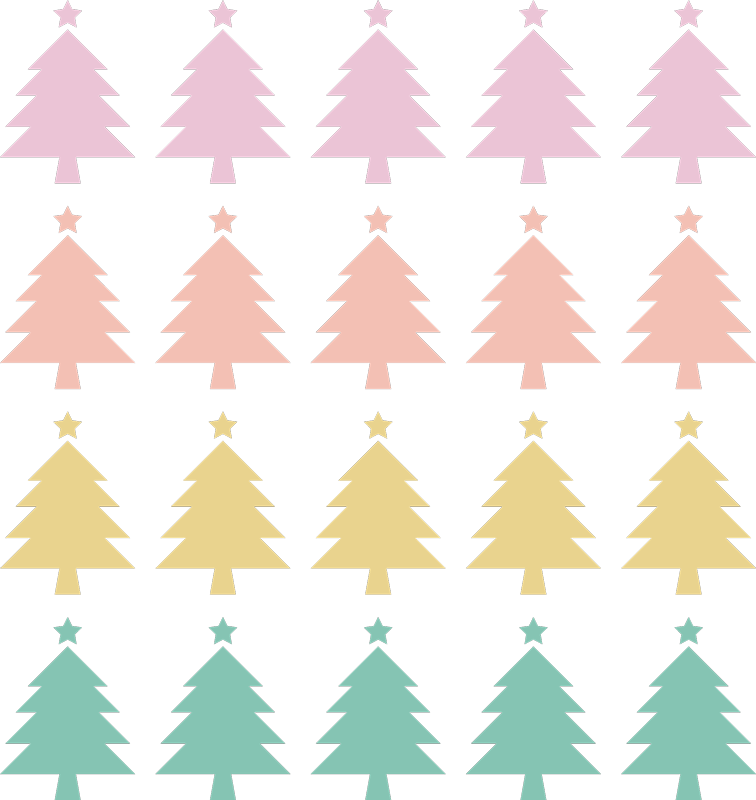 Christmas vinyl carpet christmas tree design - TenStickers