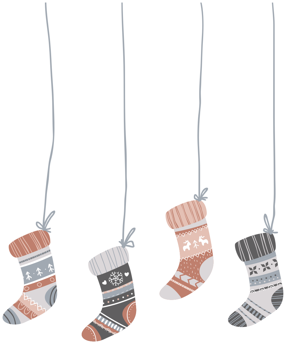 Christmas vinyl carpet christmas stockings - TenStickers