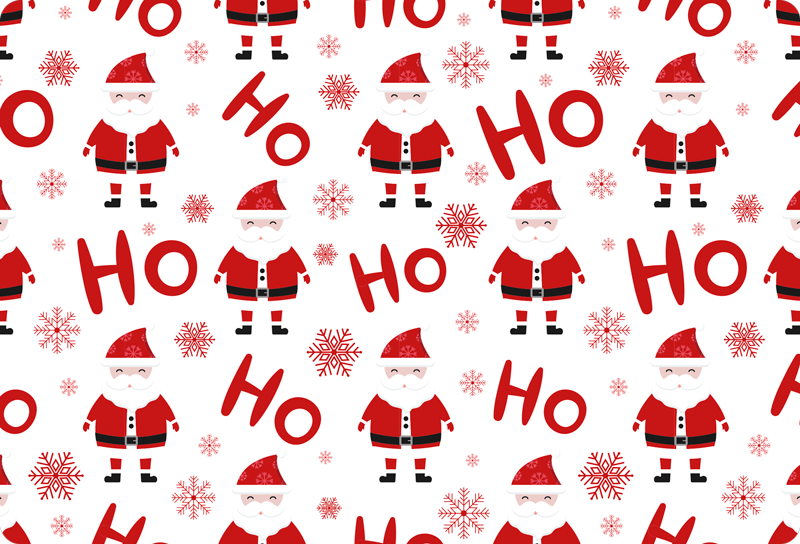 Christmas vinyl carpet santa claus hohoho design - TenStickers