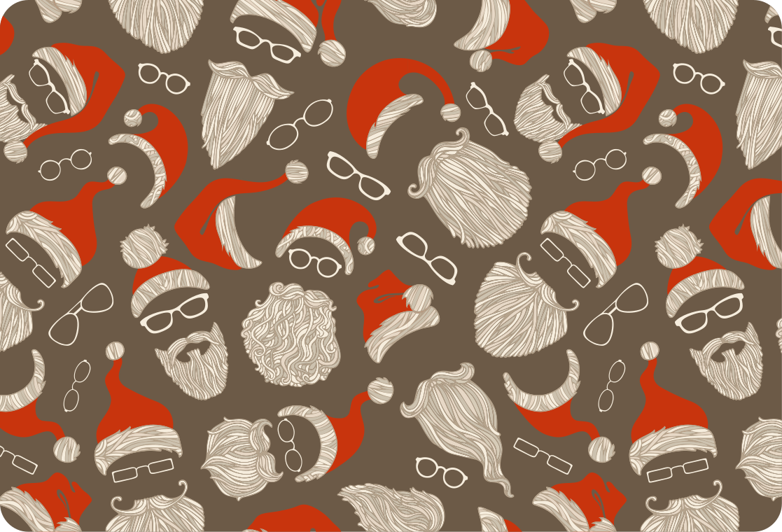 Christmas vinyl carpet vintage santa claus face design - TenStickers