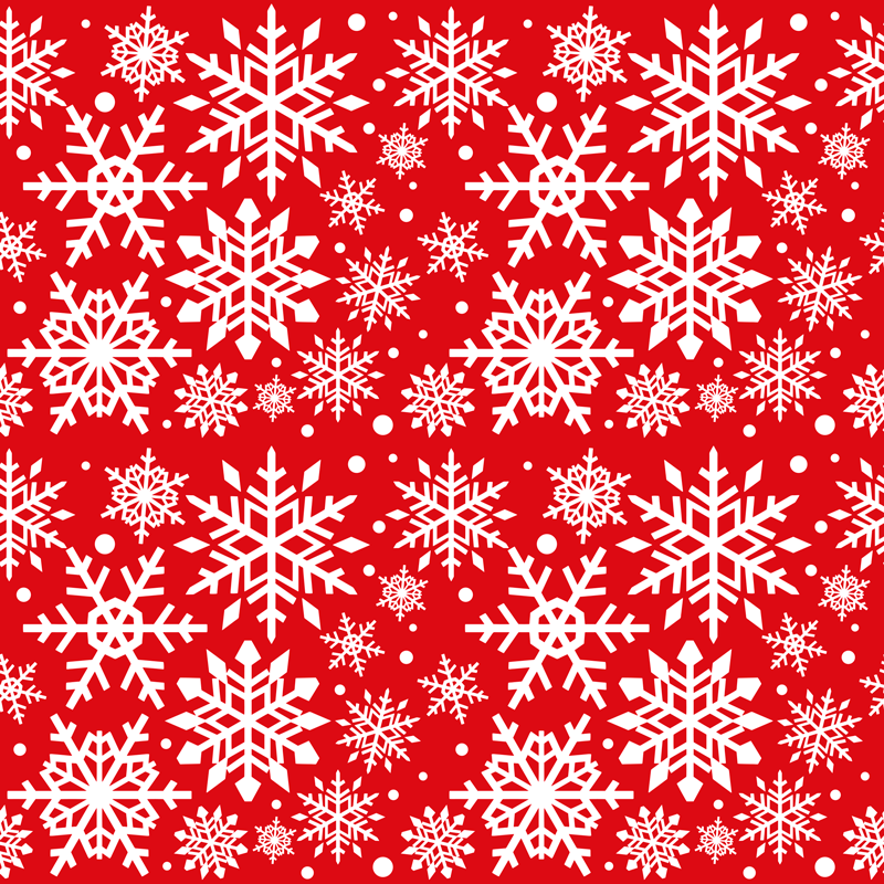 Christmas vinyl carpet with red snowflakes design - TenStickers