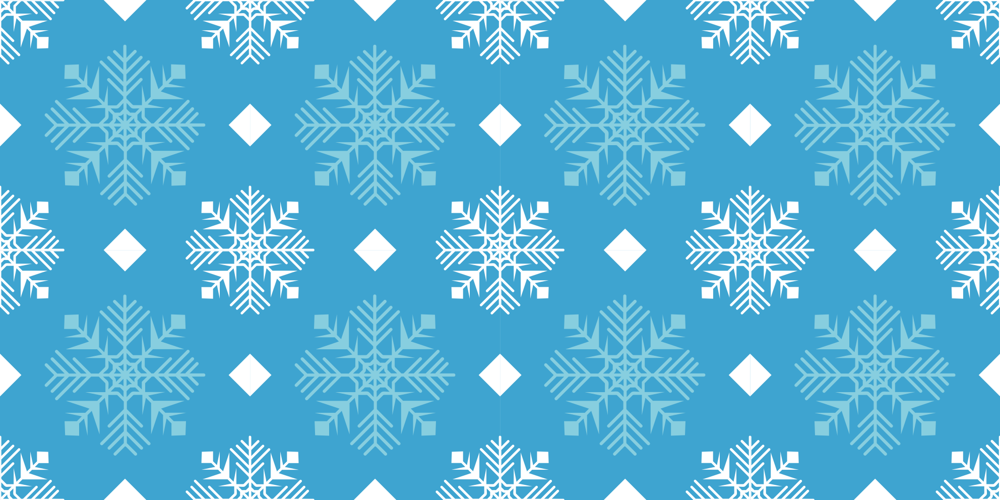 Christmas vinyl carpet in blue snowflake tones - TenStickers
