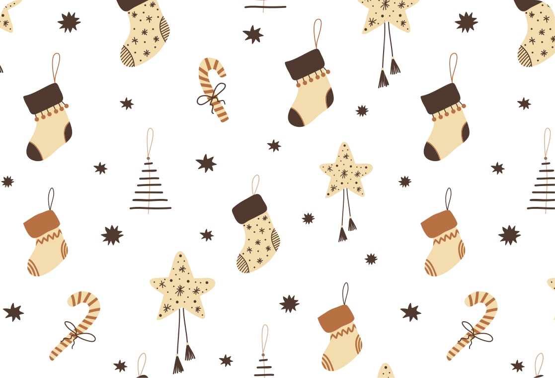 Christmas vinyl carpet with glittered xmas gifts - TenStickers