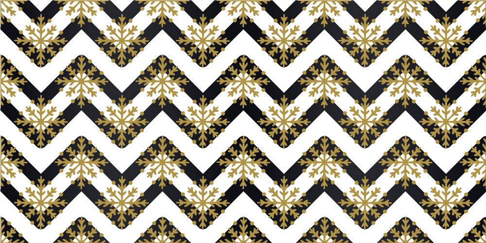 Christmas vinyl carpet with golden snowflakes design - TenStickers