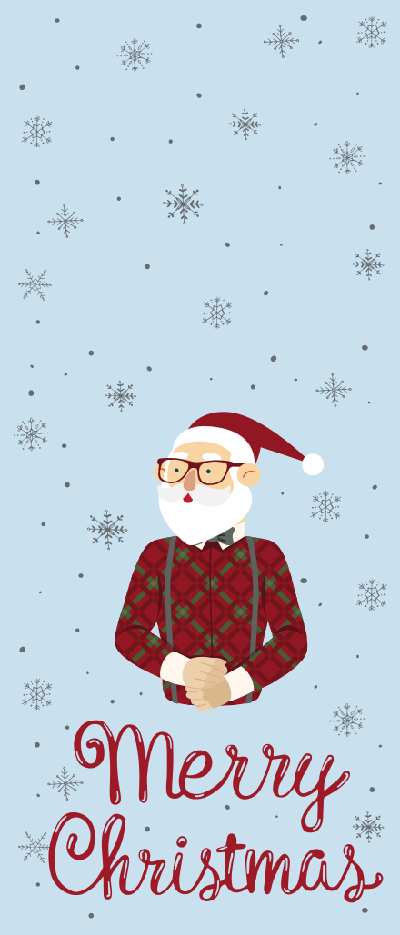 Christmas vinyl carpet for a joyful hipster holiday - TenStickers