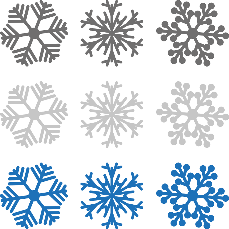 Christmas vinyl carpet with gray and blue snowflakes - TenStickers
