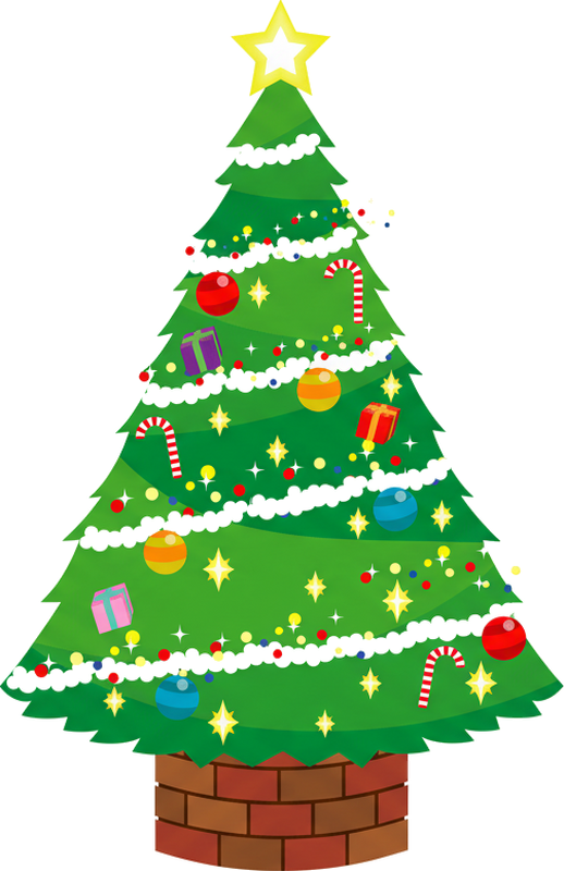 Christmas vinyl carpet christmas tree design - TenStickers