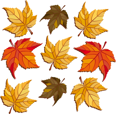 Autumn leaves floral vinyl carpet - TenStickers