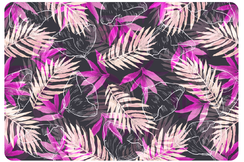 Floral vinyl carpet with exotic flowers - TenStickers