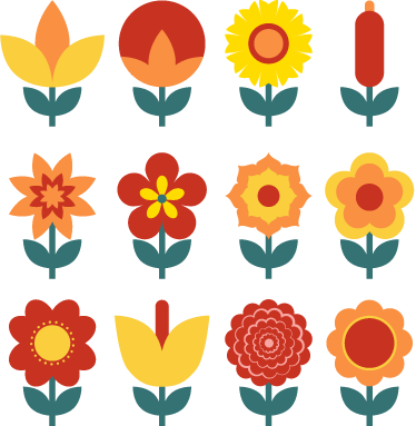 Floral vinyl carpet summer flowers collection - TenStickers