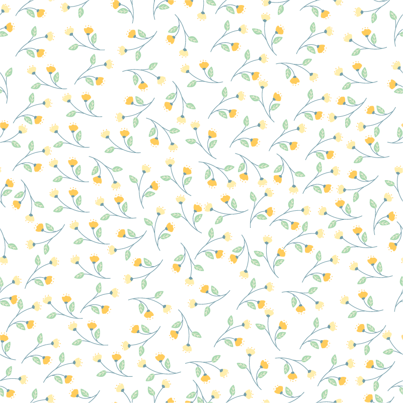 Floral vinyl carpet in spring design - TenStickers