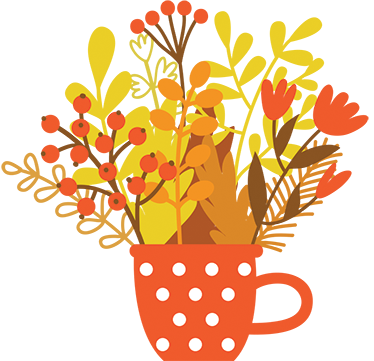 Floral vinyl carpet autumn jar design - TenStickers