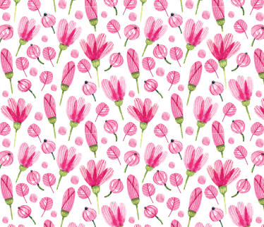Floral vinyl carpet pink aquarelle flowers - TenStickers