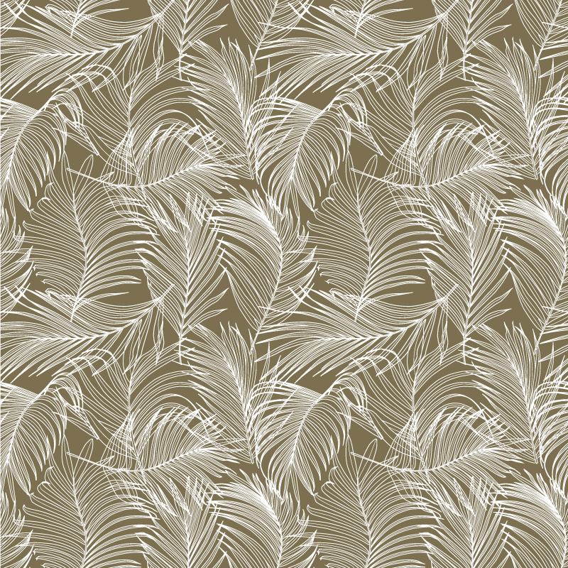 Graceful brown leaves floral vinyl carpet - TenStickers