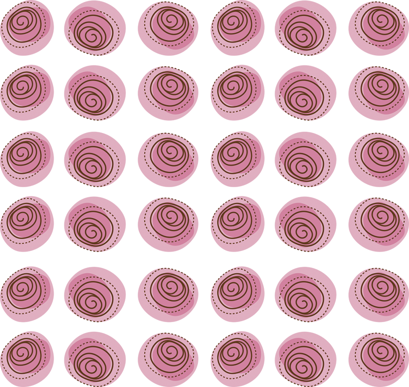 Pink floral ornament floral vinyl carpet - TenStickers