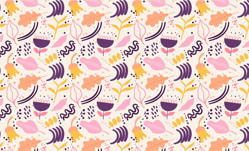 Lively floral inspiration floral vinyl carpet - TenStickers