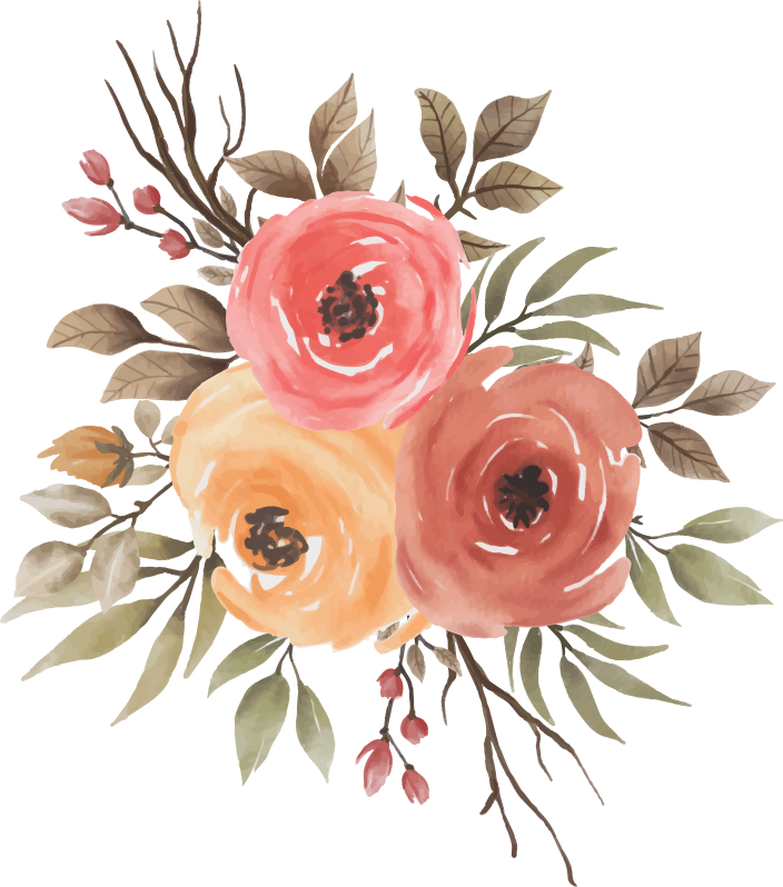 Floral vinyl carpet delightful blossom design - TenStickers
