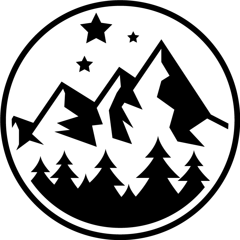 Floral vinyl carpet mountainous forest landscape - TenStickers