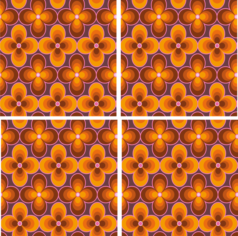Floral vinyl carpet botanical inspired design - TenStickers