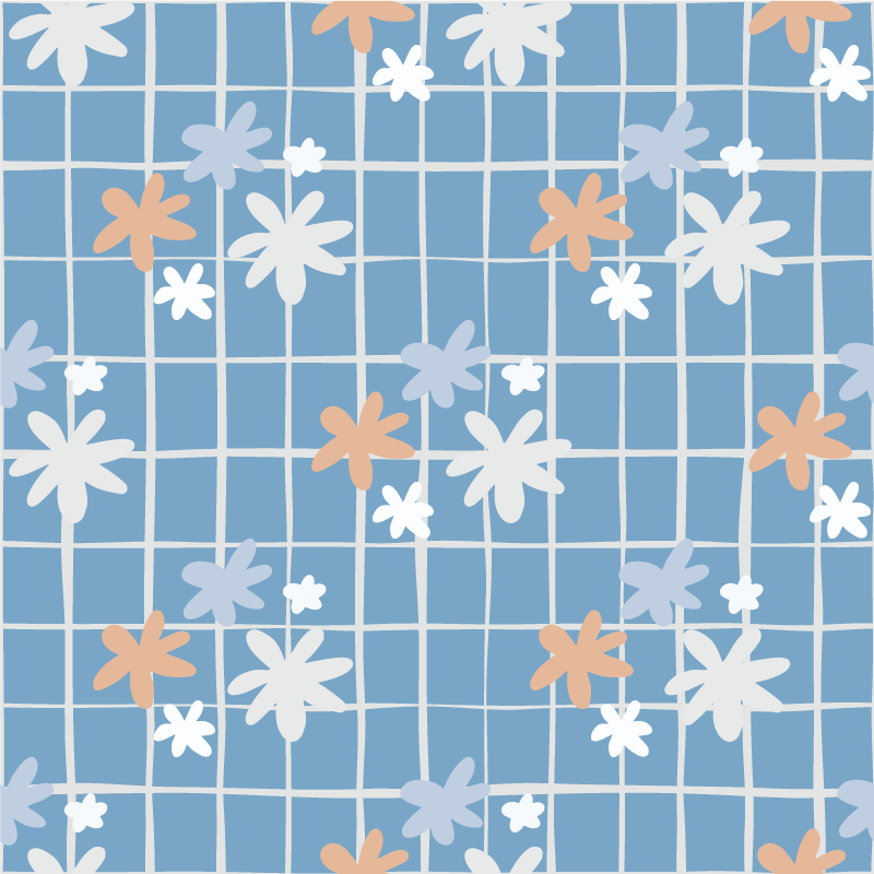 Floral vinyl carpet floral element design - TenStickers