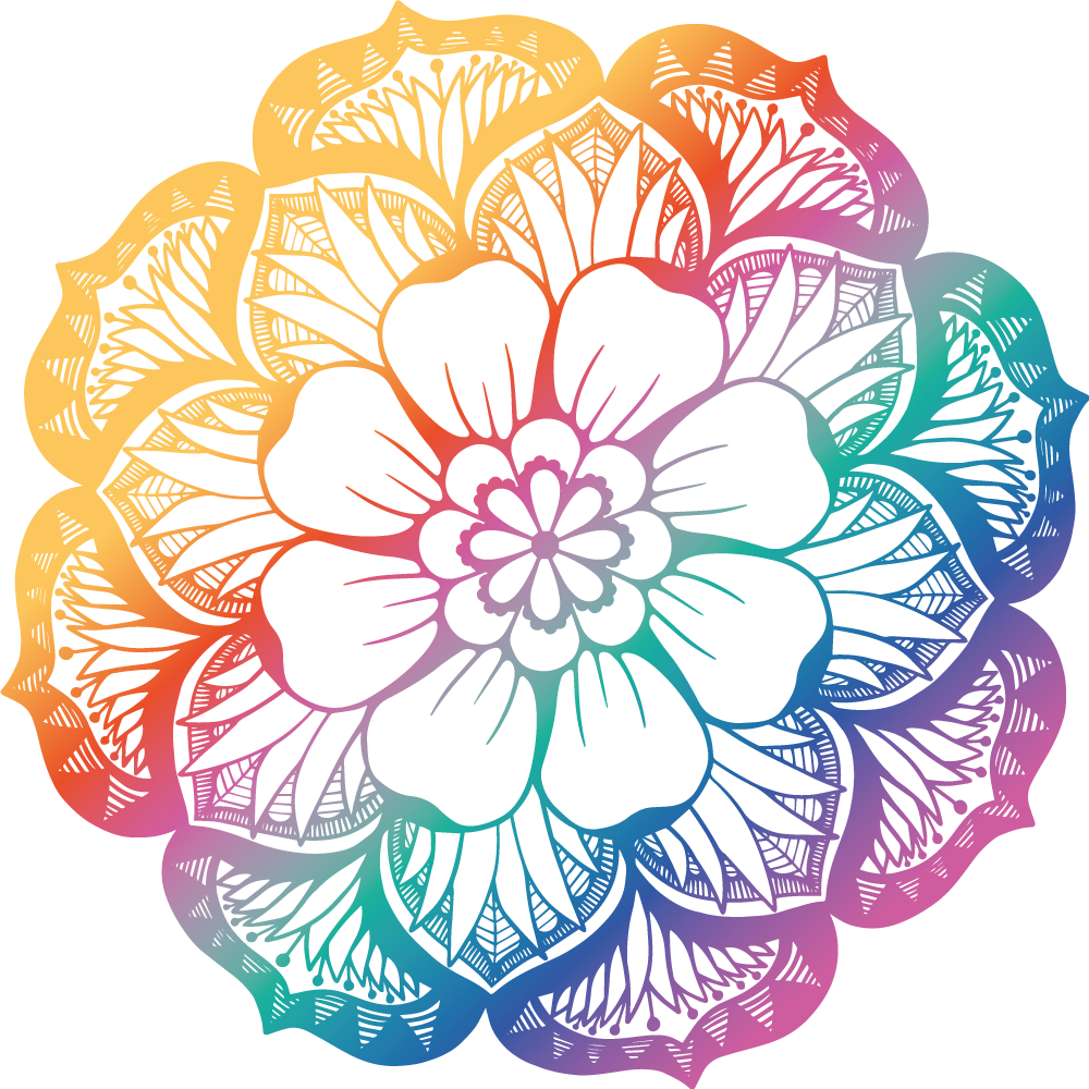 Floral vinyl carpet vibrant botanical design - TenStickers