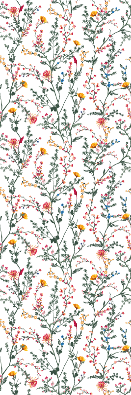 Floral vinyl carpet in a sleek minimalist garden - TenStickers