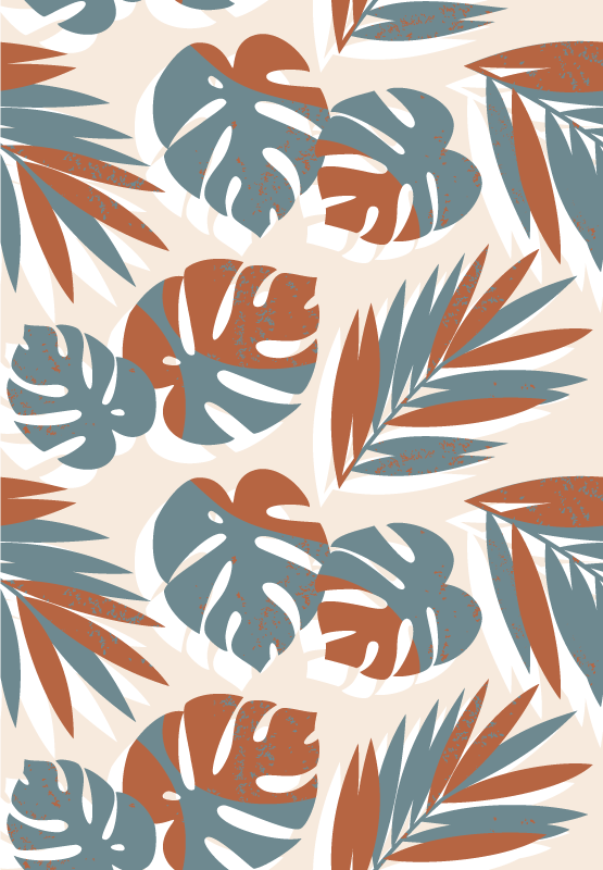 Floral vinyl carpet big green monster plants for glass - TenStickers