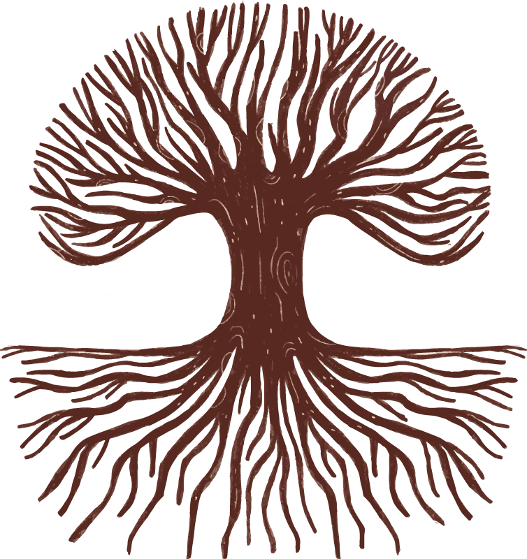 Floral vinyl carpet tree of life deep roots - TenStickers