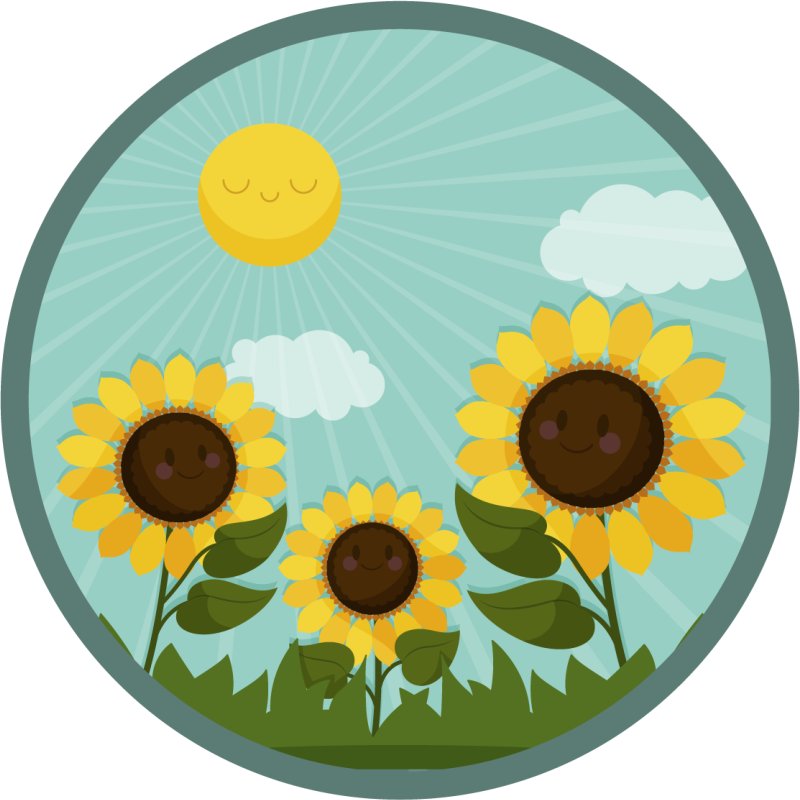 Floral vinyl carpet flowers in the sun - TenStickers