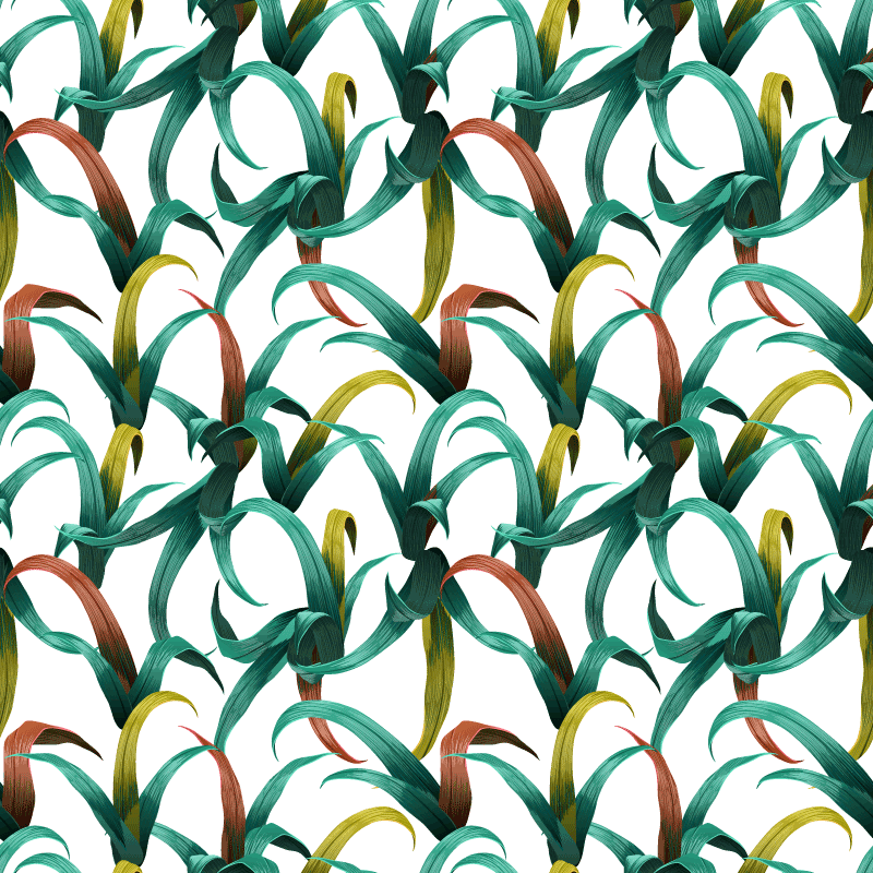 Floral vinyl carpet with beautiful tropical plants design - TenStickers