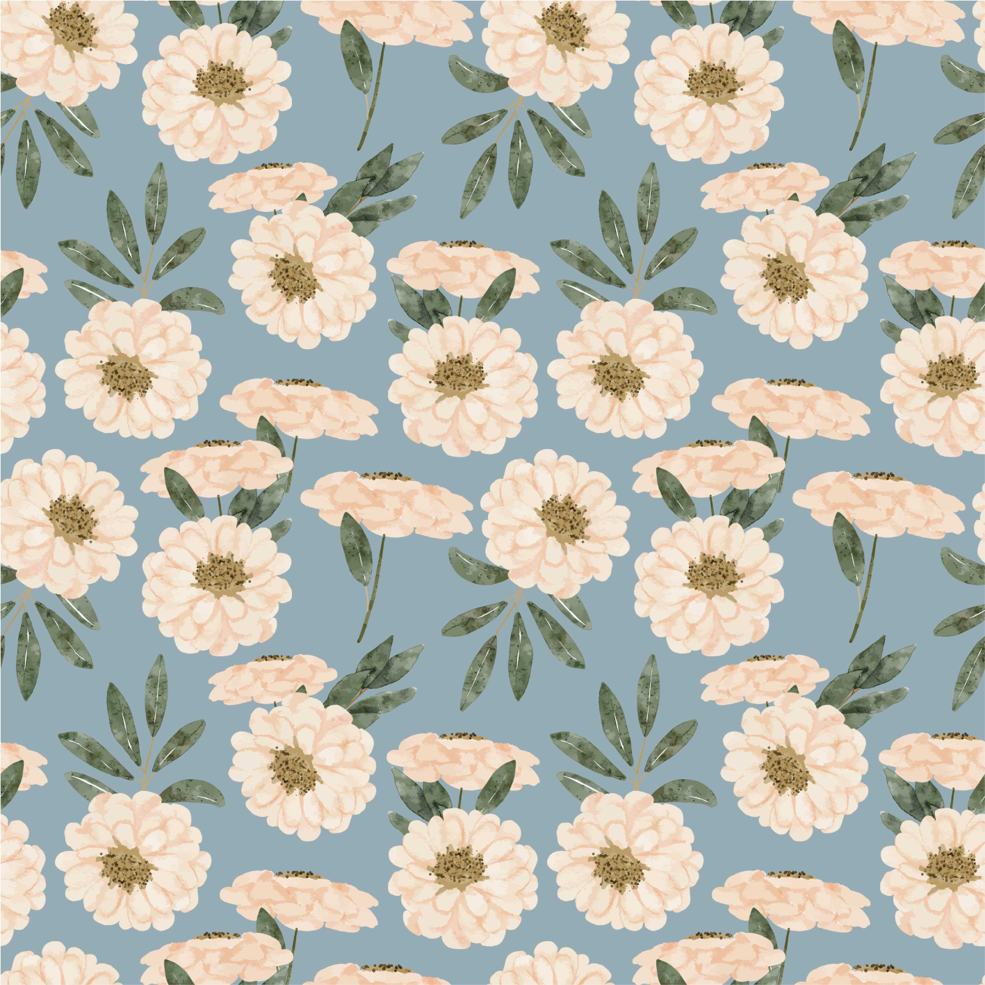 Floral vinyl carpet in exotic colors - TenStickers