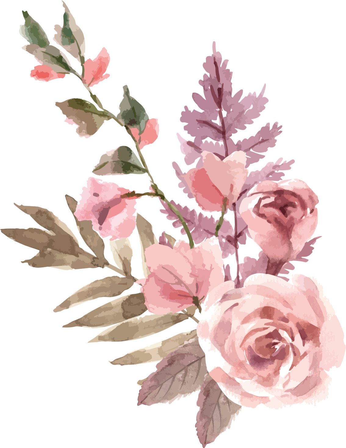Flower rug watercolor floral design - TenStickers