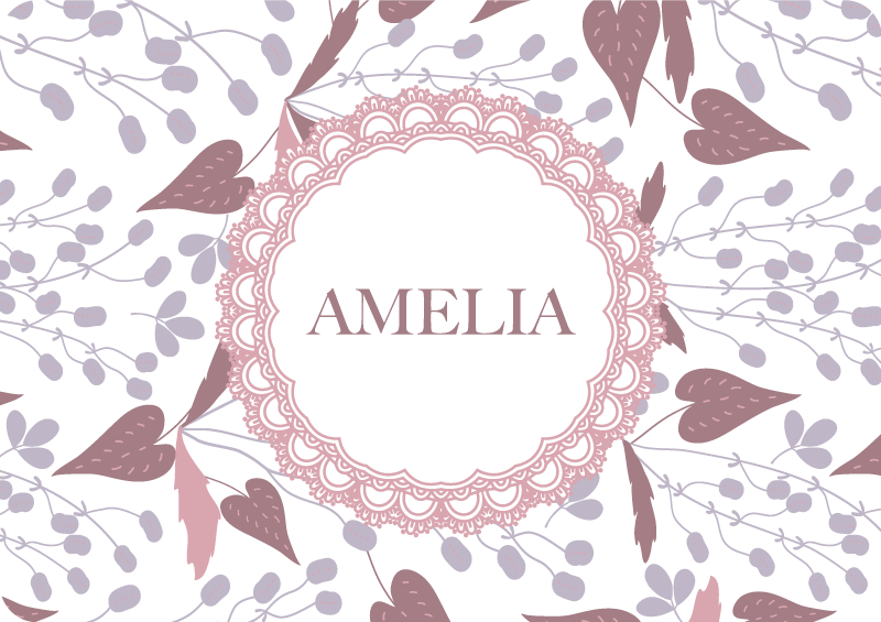 Flower rug with pastel vintage floral design - TenStickers