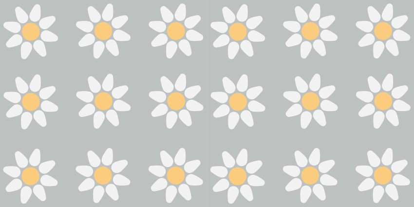 Flower rug with daisy pattern - TenStickers