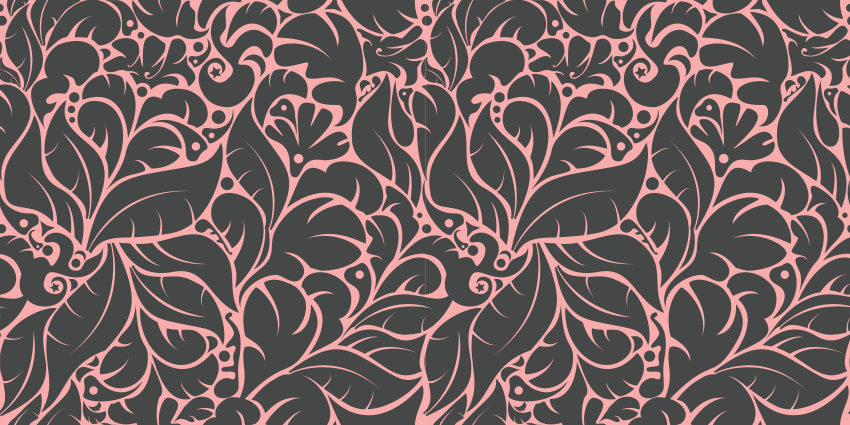 Floral vinyl carpet with vintage floral design - TenStickers
