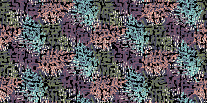 Colorful original splashy flora floral vinyl carpet - TenStickers