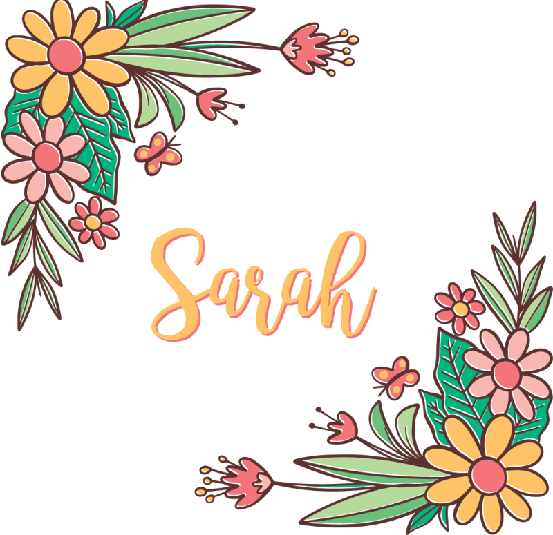 Floral vinyl carpet with customizable flower design - TenStickers
