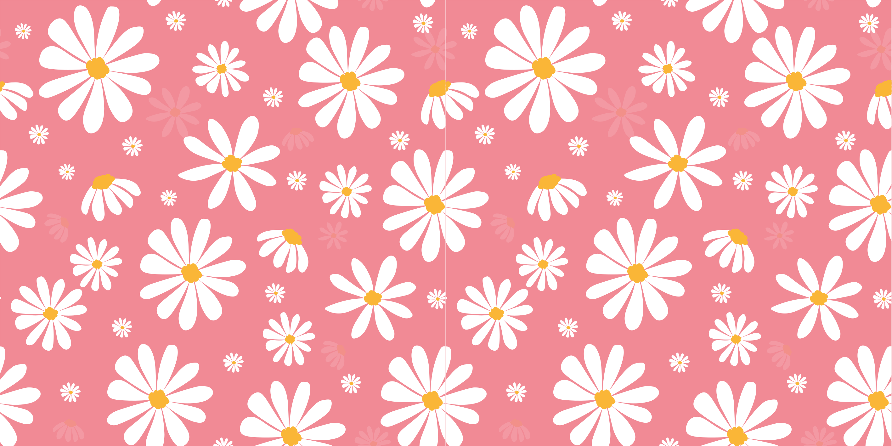 Floral vinyl carpet with vintage daisy flowers - TenStickers