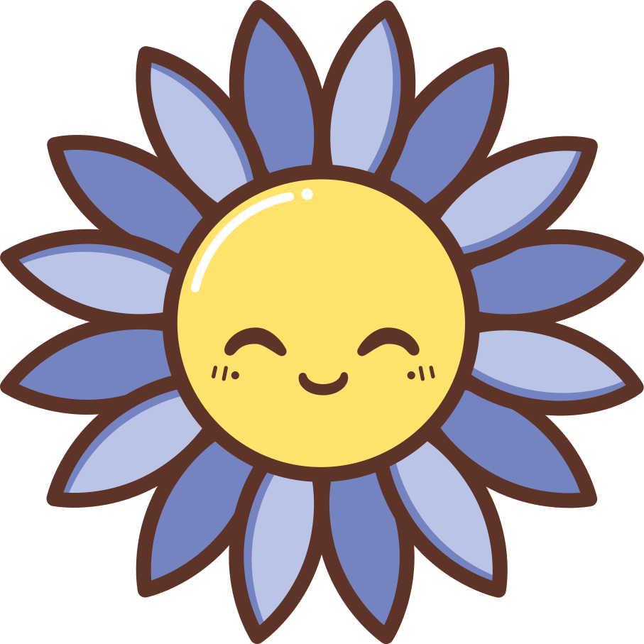 Floral vinyl carpet silhouette joyful purple bloom - TenStickers