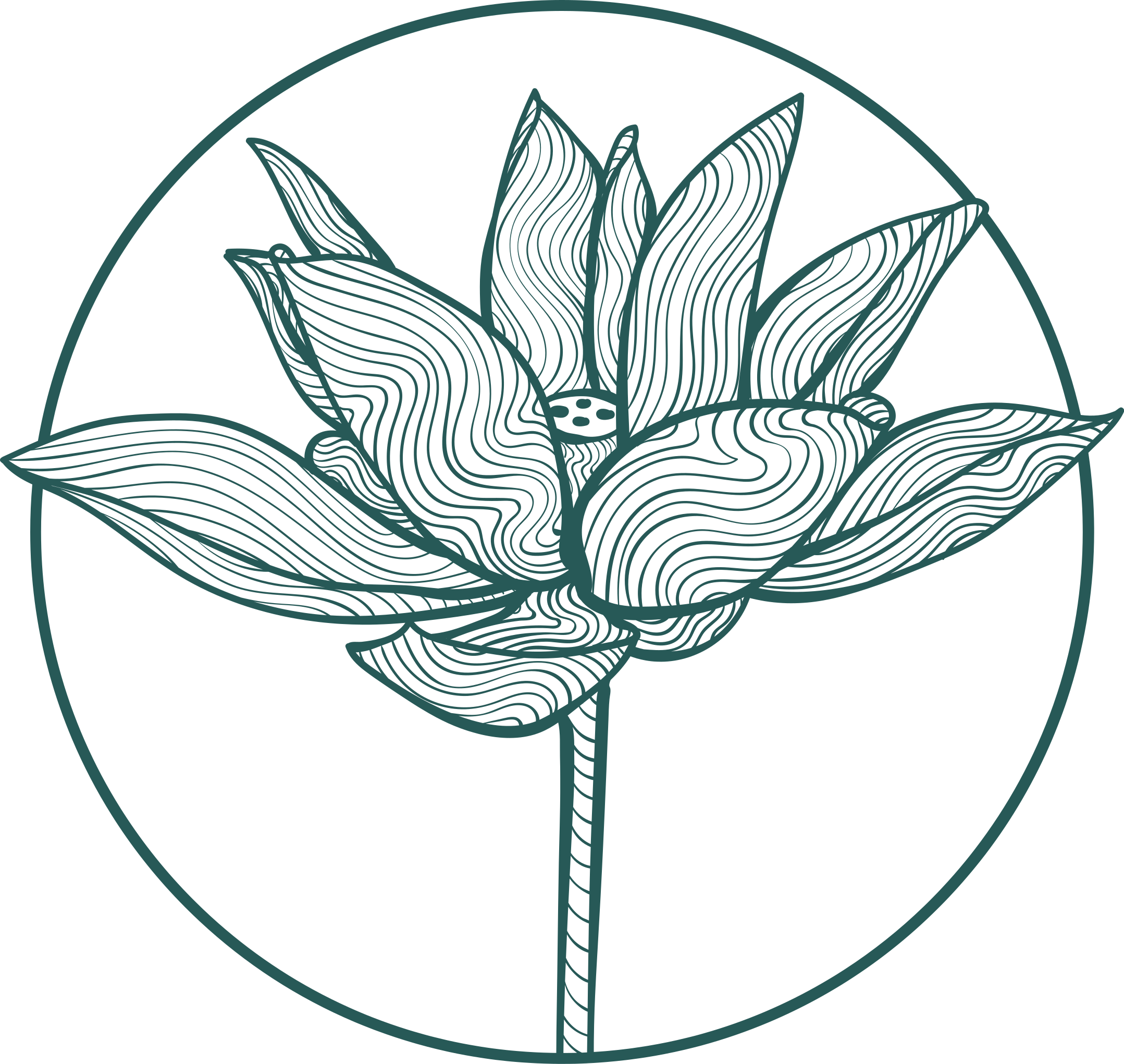 Floral vinyl carpet lotus flower blossom design - TenStickers