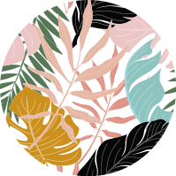 Floral vinyl carpet with vibrant abstract flowers - TenStickers