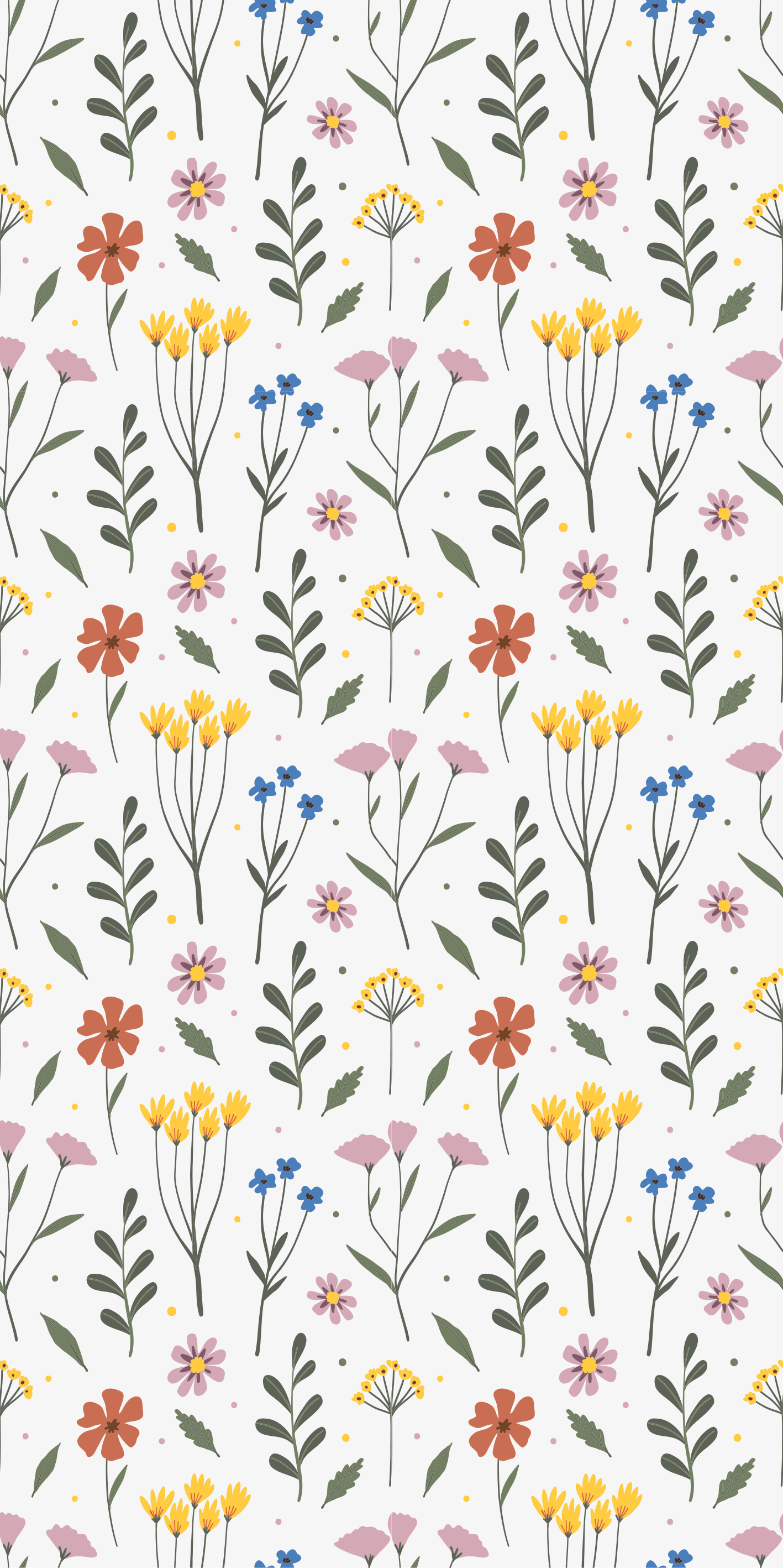 Floral vinyl carpet with garden multicolor flowers - TenStickers