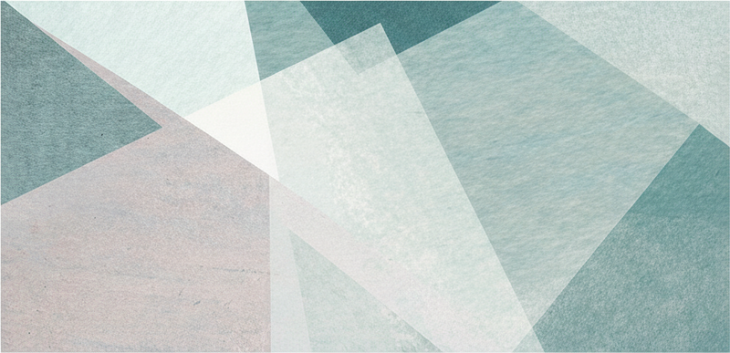 Geometric vinyl carpet in teal pastel design - TenStickers