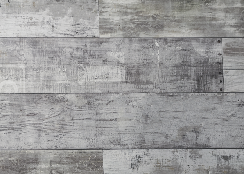 Dining room vinyl carpet grey wooden planks - TenStickers