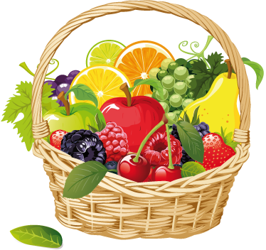 Kitchen vinyl carpet fruit basket design - TenStickers