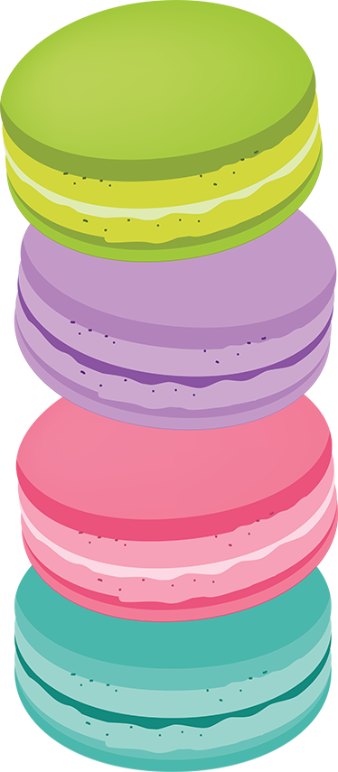 Kitchen vinyl carpet in colorful macarons - TenStickers