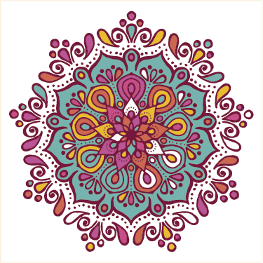 Kitchen vinyl carpet colorful tiled mandala - TenStickers